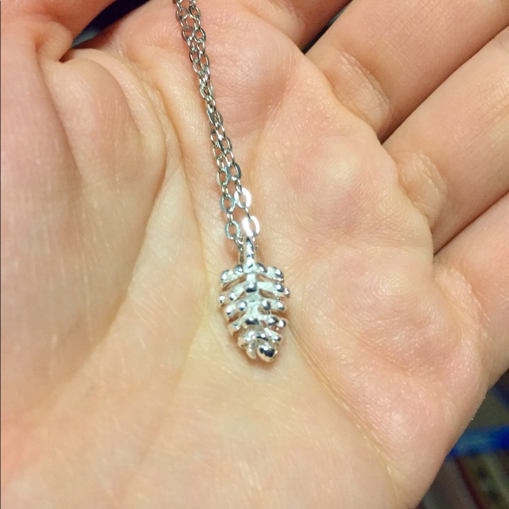 Silver Pinecone Necklace